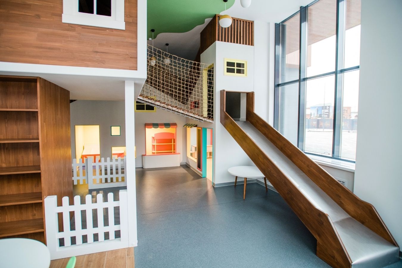Mind Blowing Montessori Playroom with Giant Slide