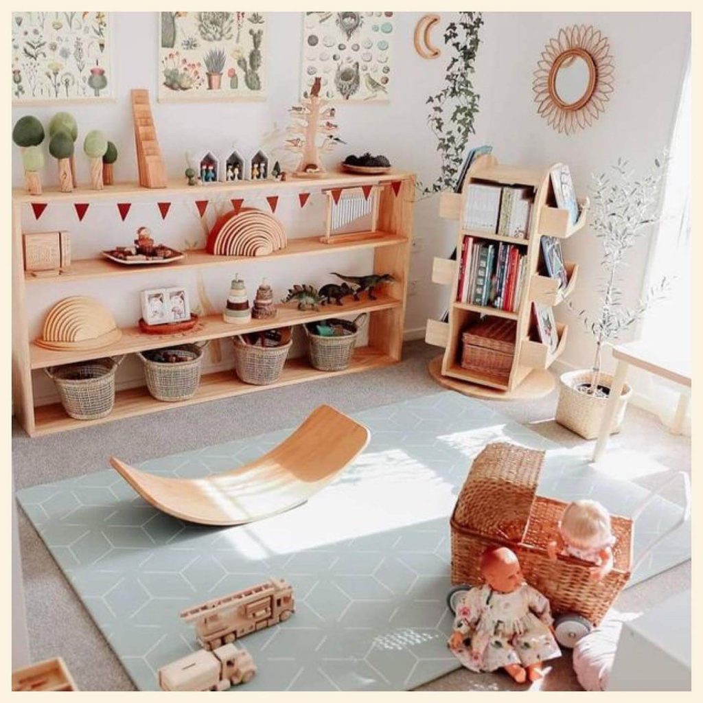minimalist montessori playroom harmony