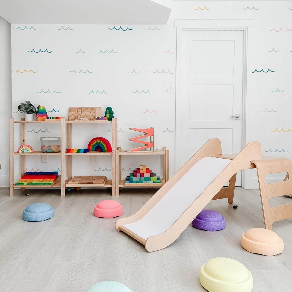 wavy whimsy montessori playroom