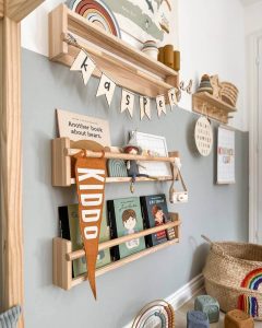 Montessori Ikea Flisat Wall toys book Storage